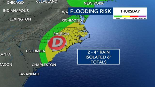 Elsa presents flooding risk for Carolinas