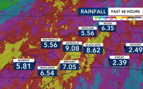 dfw rainfall totals last 48 hours