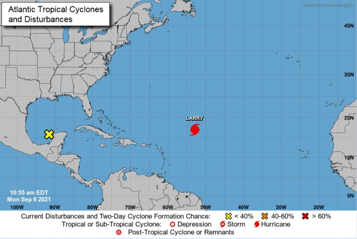 The Gulf could see more storms due to a disturbance moving northward from the Yucatan peninsula. 