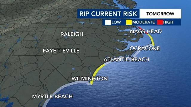 Rip current risk along NC coast on Sunday, Sept. 5