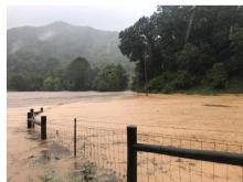 Flooding in Canton at Kasey Riddle's farm