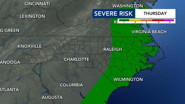 Severe weather risk for Thursday, March 24