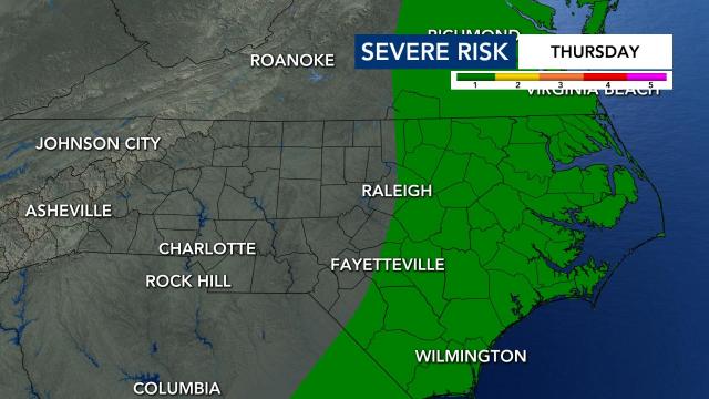 Severe weather risk for Thursday, March 24