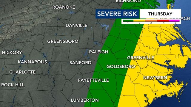 Risk for severe weather on Thursday, April 7, 2022.