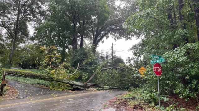 Downed trees, power outages spread across the Triangle as Tropical ...