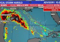 Tropical Storm Harold: Makes landfall, latest path