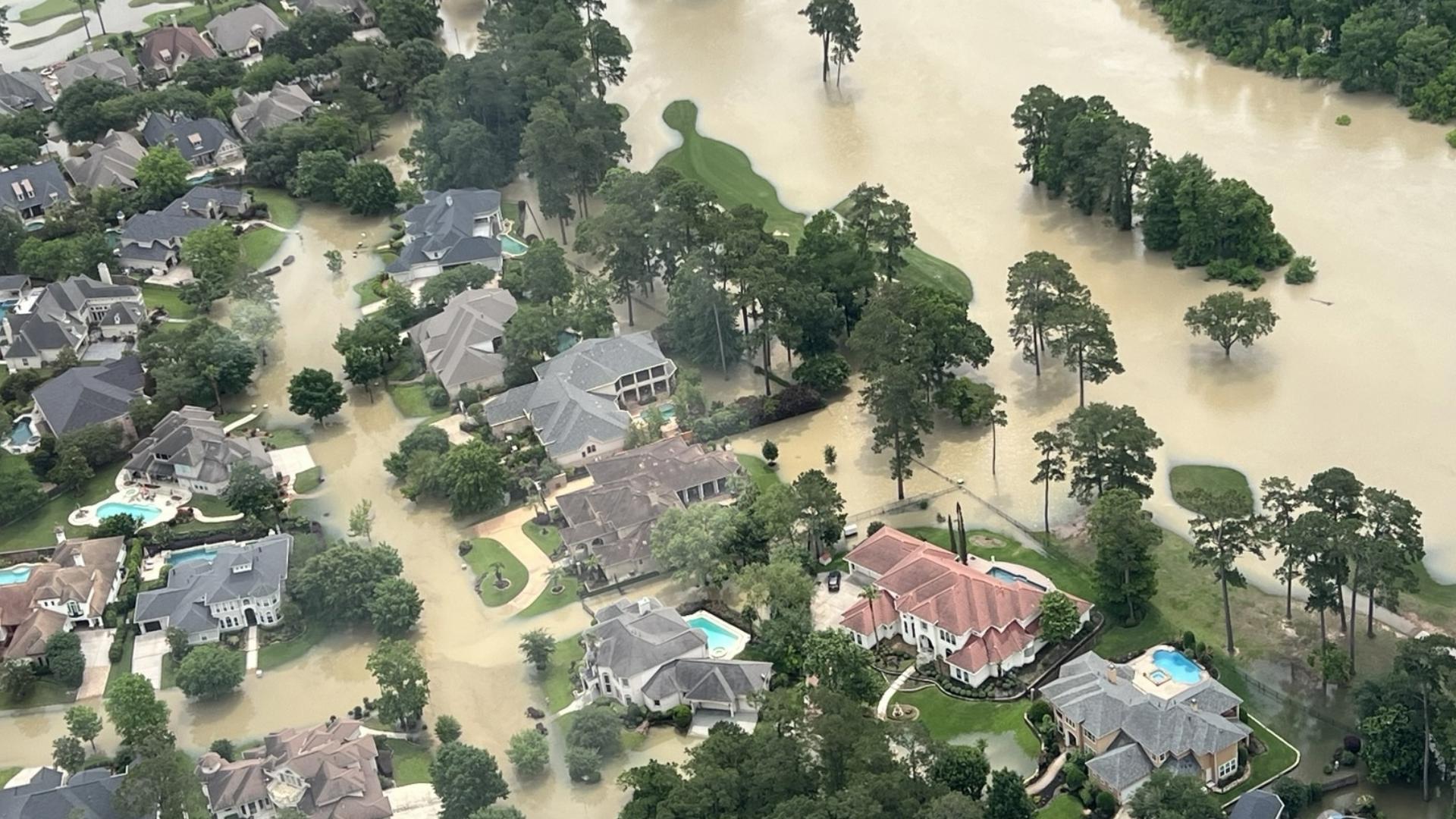 Texas flooding Checking conditions in Kingwood, Channelview, Humble