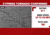 NWS confirms EF 1 tornado touched down in Cypress area during Thursday's storms