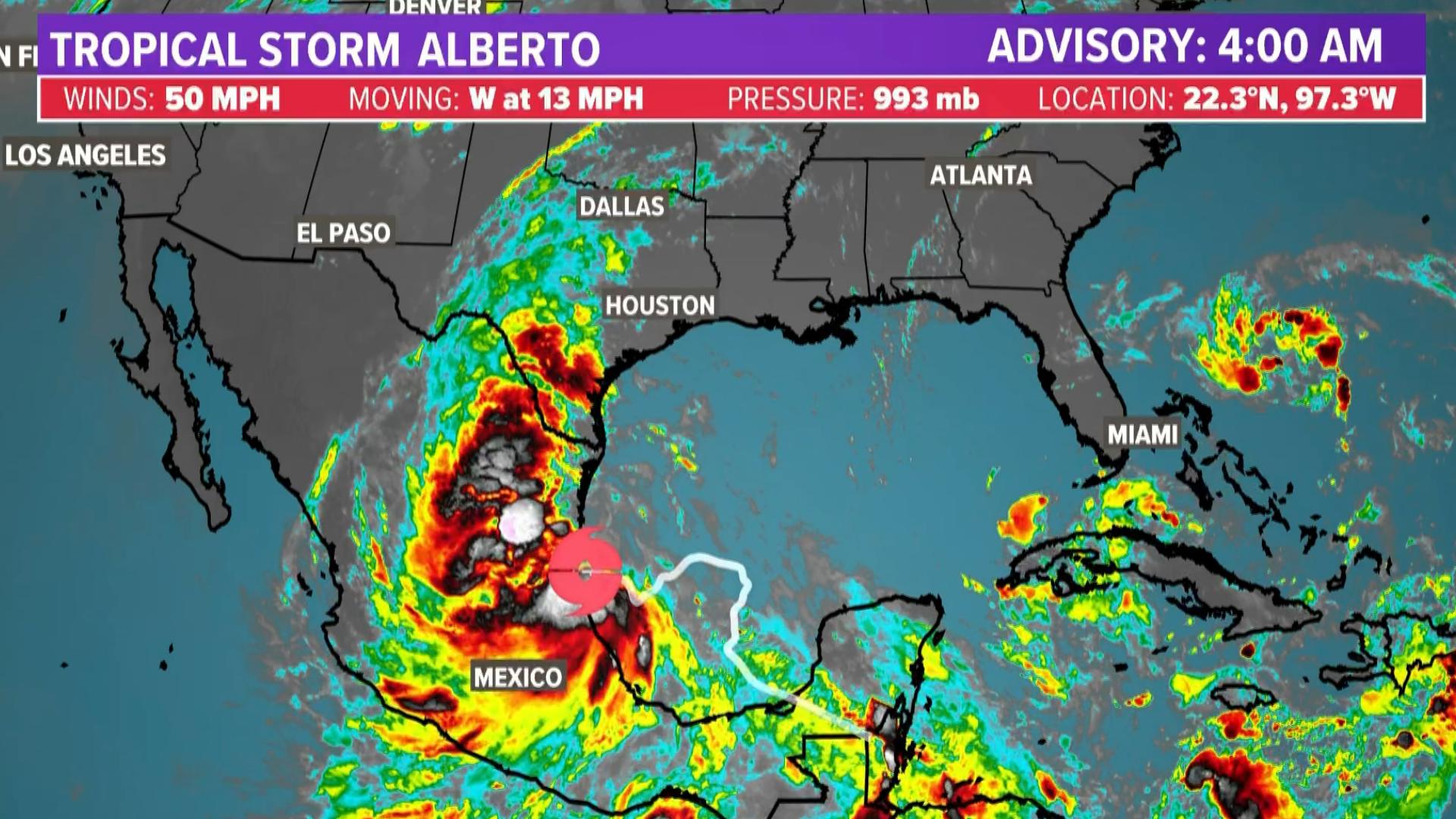 Alberto, hurricane season's first named storm, makes landfall in Mexico ...