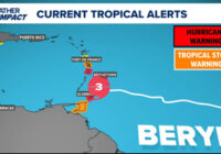 Hurricane Beryl now a Cat. 3 storm as it heads west | TS Chris edges closer to Mexico