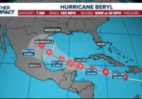 WEATHER IMPACT | With 7 a.m. update, Hurricane Beryl remains a Cat. 4 storm, winds at 145 mph