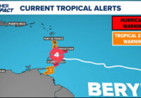 Hurricane Beryl regains Cat. 3 strength as it heads west-northwest