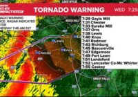 Tornado warning issued for Chester County, SC